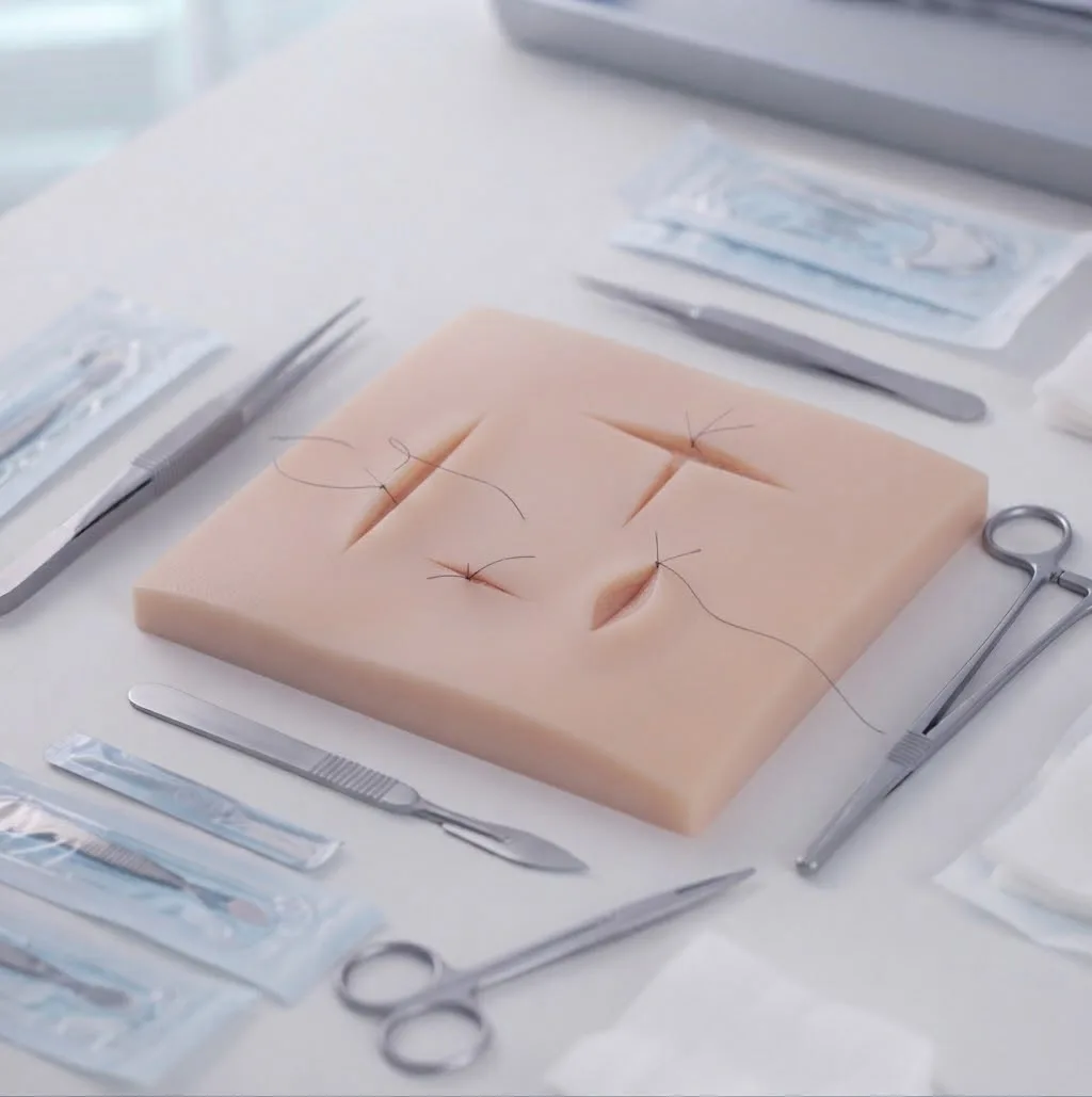 Silicone Suture Practice Pad